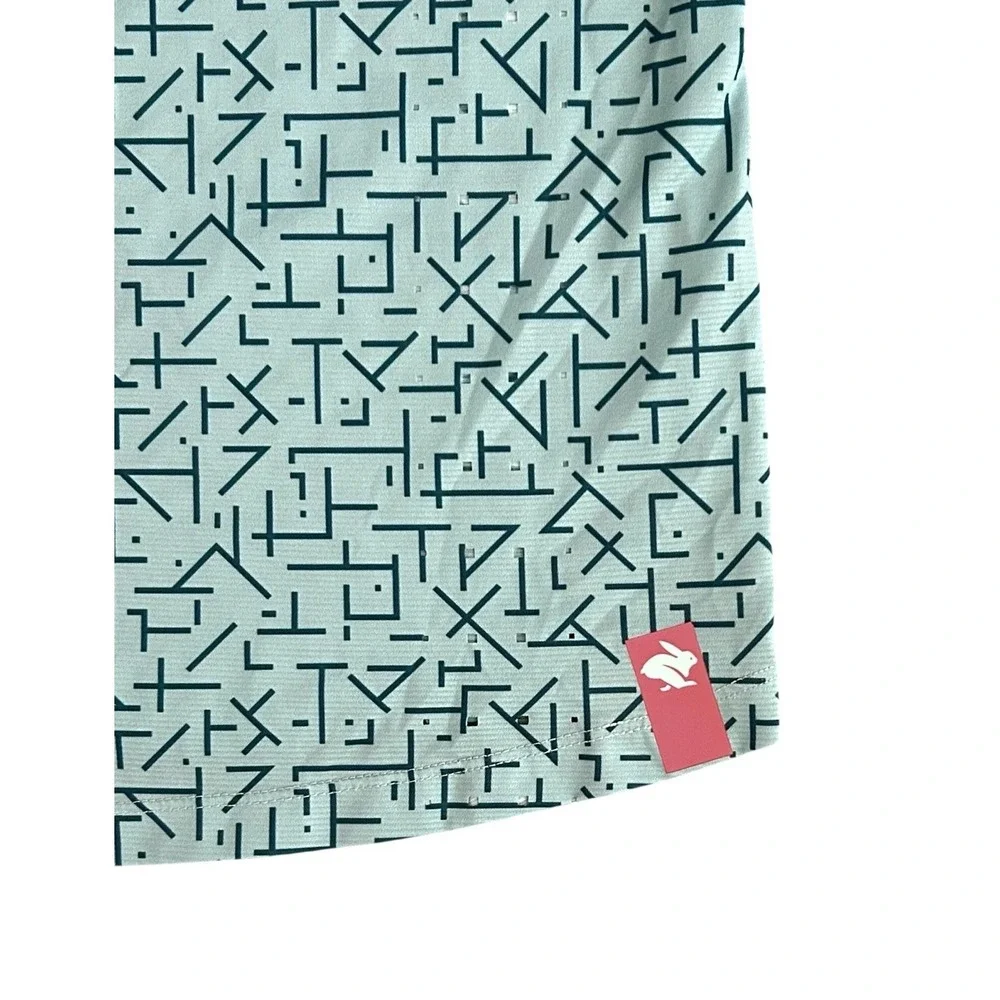 Rabbit Race Pace Tee Womens Small Blue Maze Running Lightweight Geometric - Picture 6 of 10